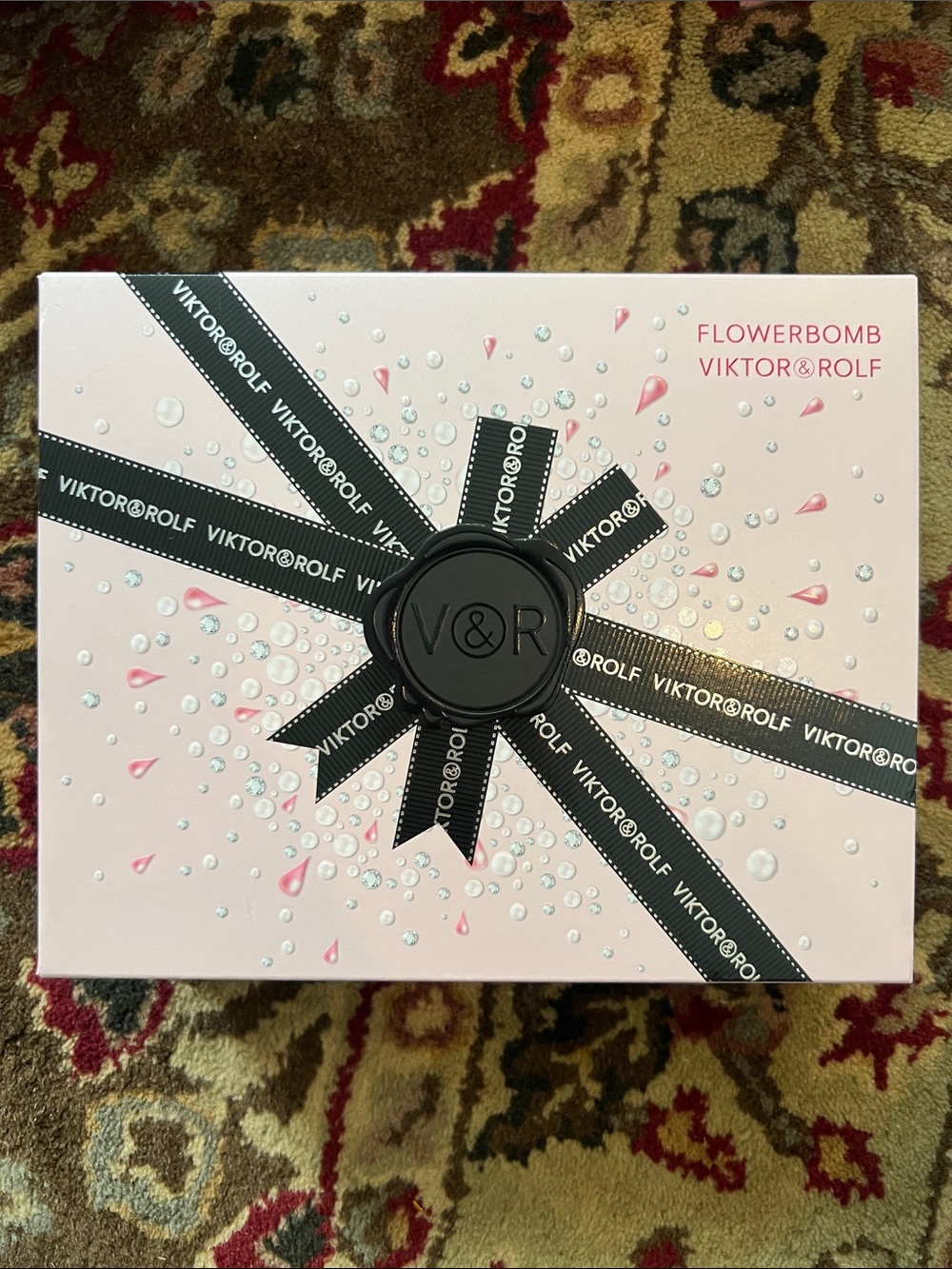 Viktor & Rolf Flowerbomb Pink Box with Black Ribbon Seal